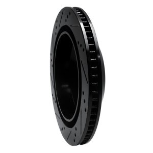 Chevrolet Camaro Brake Rotor (1) - Rear Right - R1 Concepts - Drilled & Slotted - Black - `98-`02